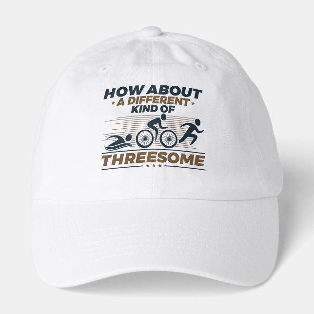 Triathlon Funny Different Kind of Threesome Hat (Front)