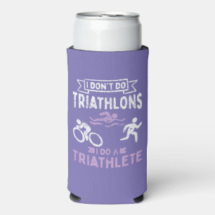 Triathlon Funny  Seltzer Can Cooler
