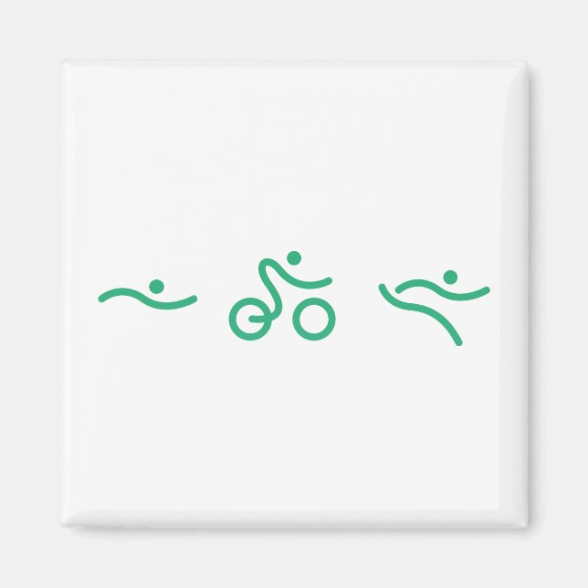 Triathlon Green logo Magnet (Front)