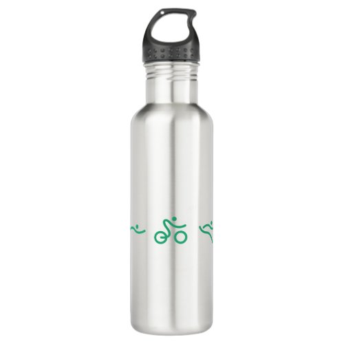 Triathlon Green logo Stainless Steel Water Bottle