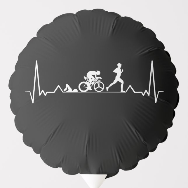 Triathlon Heartbeat Balloon (Front)