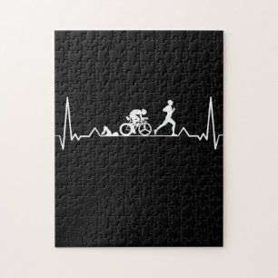 Triathlon Heartbeat Jigsaw Puzzle