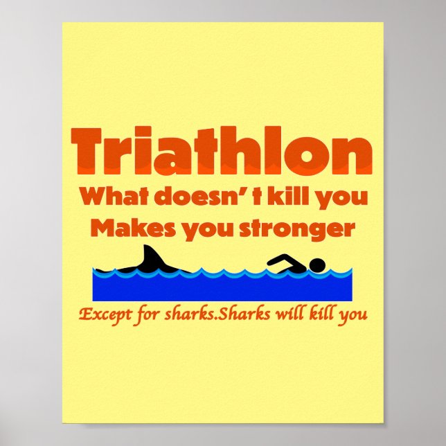 Triathlon Humor Print       (Front)