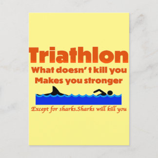 Triathlon Humor Print Postcard