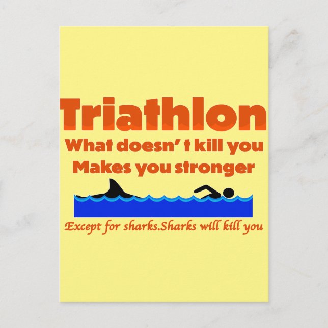 Triathlon Humor Print       Postcard (Front)
