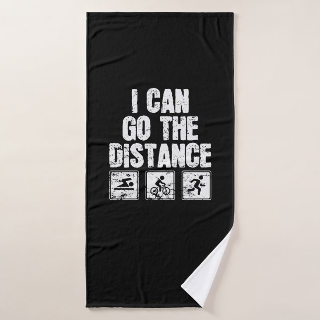 Triathlon I Can Go The Distance Bath Towel (Bath Towel)