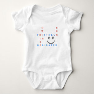 Triathlon I'm Dedicated Baby Bodysuit