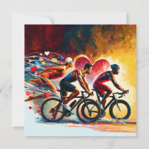 Triathlon Inspired Art for Athletes, Valentine