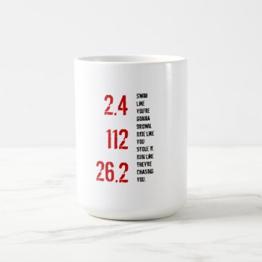 Triathlon Ironman Coffee Mug - 2.4, 112, 26.2