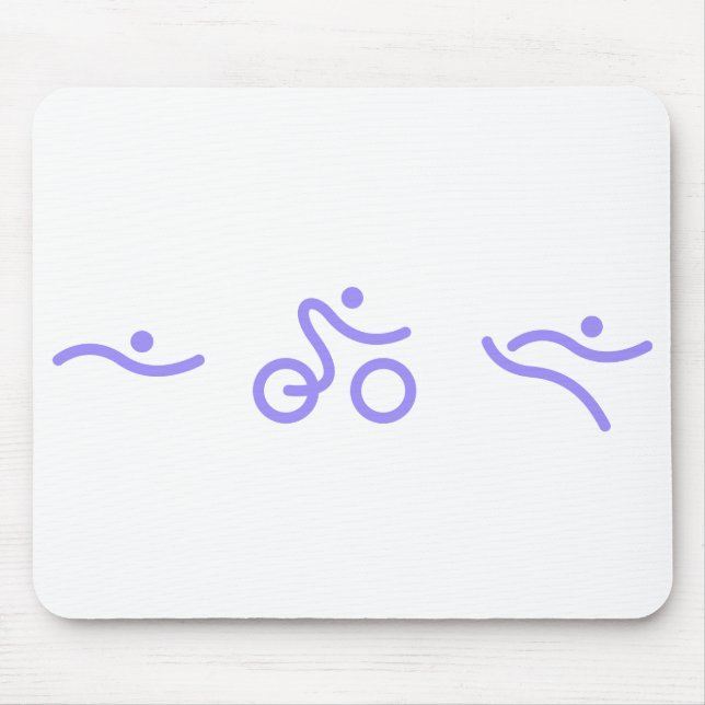 Triathlon light purple logo mouse pad (Front)