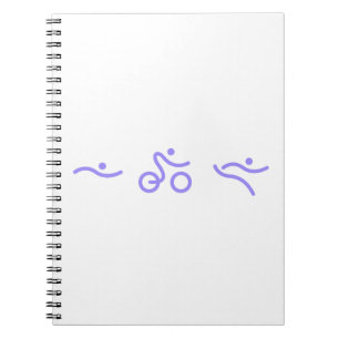 Triathlon light purple logo notebook