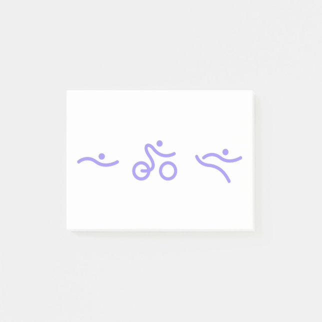 Triathlon light purple logo post-it notes (Front)