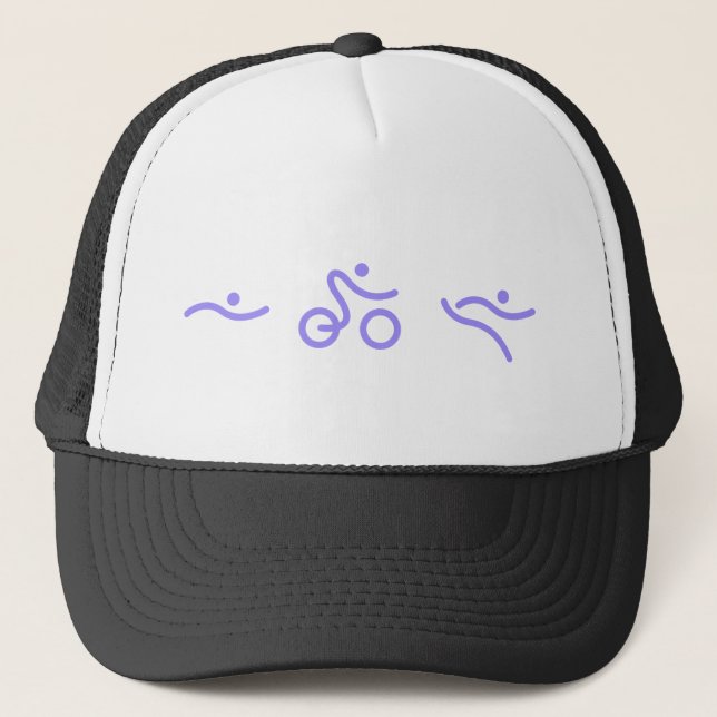 Triathlon light purple logo trucker hat (Front)