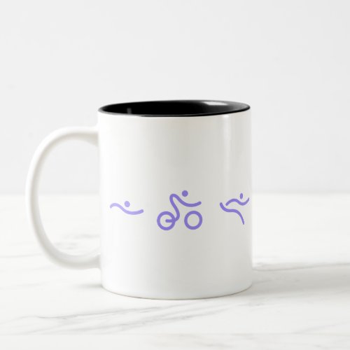 Triathlon light purple logo Two_Tone coffee mug
