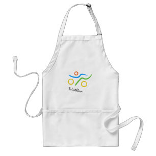 Triathlon logo adult apron