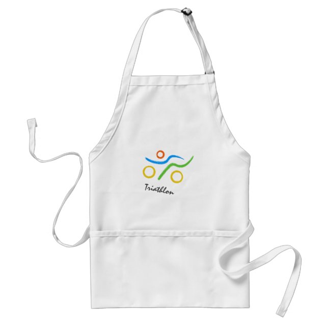 Triathlon logo adult apron (Front)