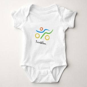 Triathlon logo baby bodysuit