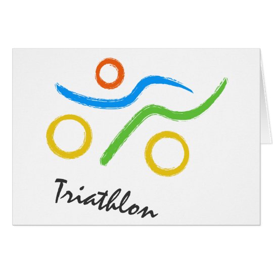 Triathlon logo card