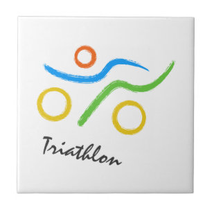 Triathlon logo ceramic tile