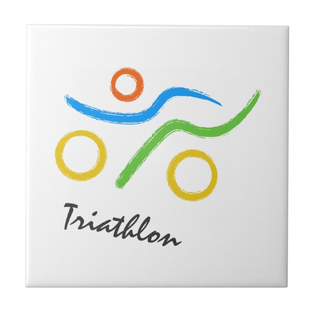Triathlon logo ceramic tile (Front)