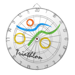 Triathlon logo dart board