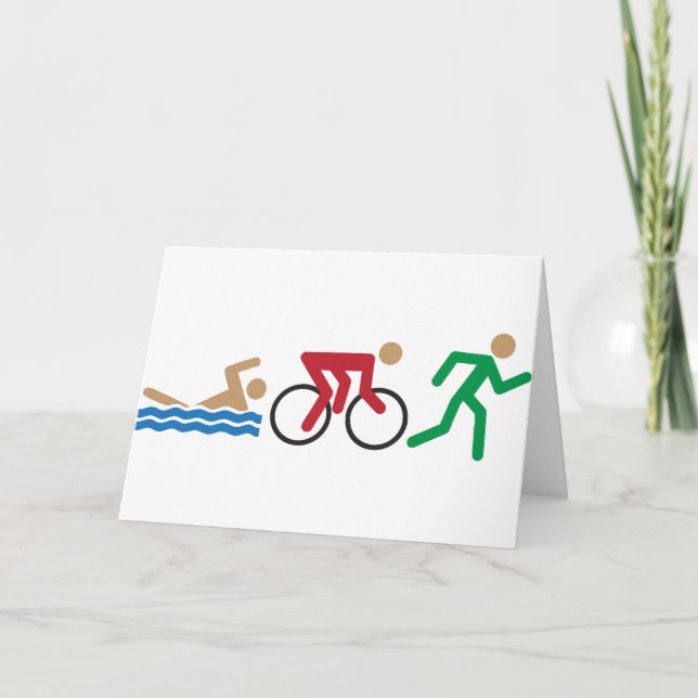 Triathlon logo icons in color card (Front)