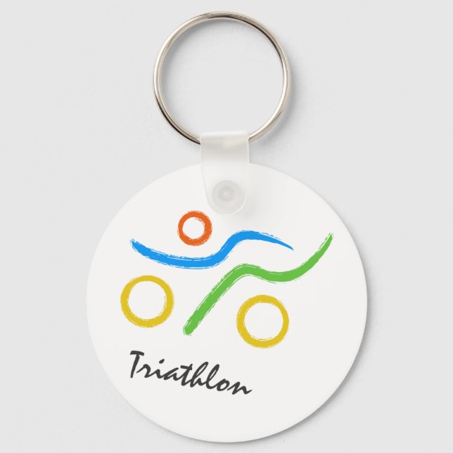 Triathlon logo keychain (Front)