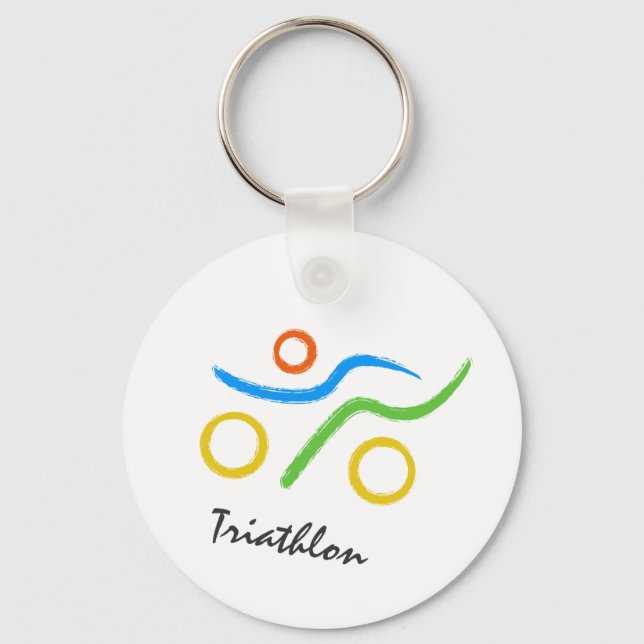 Triathlon logo keychain (Front)
