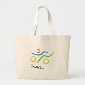 Triathlon logo large tote bag