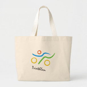 Triathlon logo large tote bag