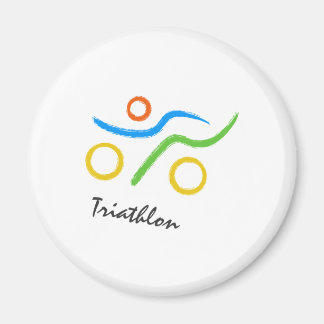 Triathlon logo magnet