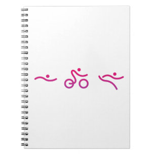 Triathlon logo notebook