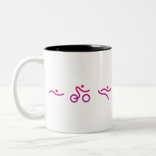 Triathlon logo Two_Tone coffee mug