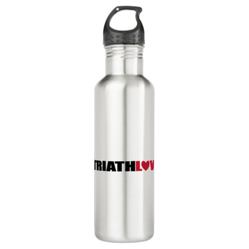 Triathlon Love for swimmers Cyclers and Runners Stainless Steel Water Bottle