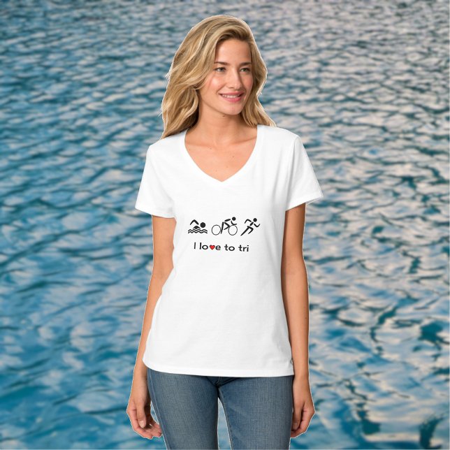 Triathlon love to tri pictograms T-Shirt (Creator Uploaded)