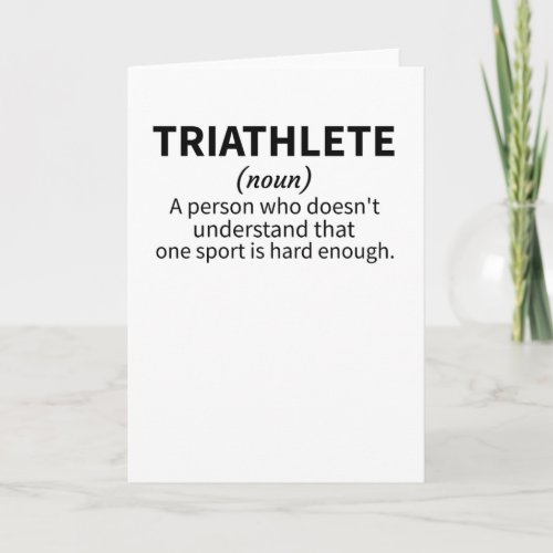 Triathlon Lover Gifts Triathlete Endurance Sports Card