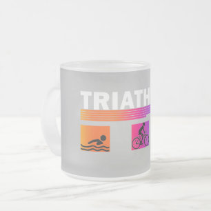 Triathlon: Mastering the Swim, Bike, Run Frosted Glass Coffee Mug