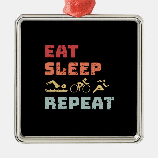 Triathlon Metal Ornament (Front)