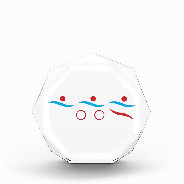 Triathlon modern cool logo acrylic award (Front)