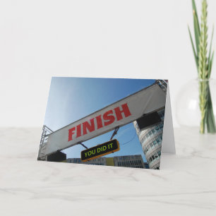 Triathlon or Marathon Finisher Card