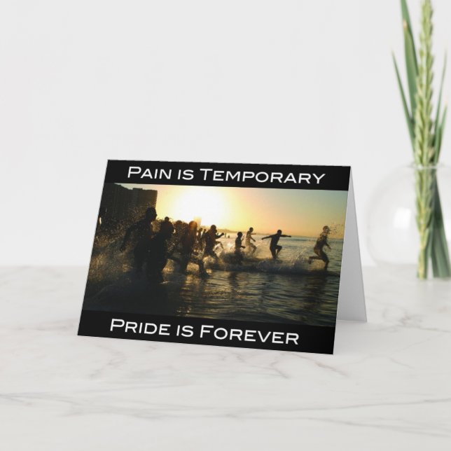 Triathlon - Pain is Temporary Card (Front)