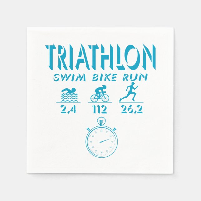 Triathlon Paper Napkins (Front)
