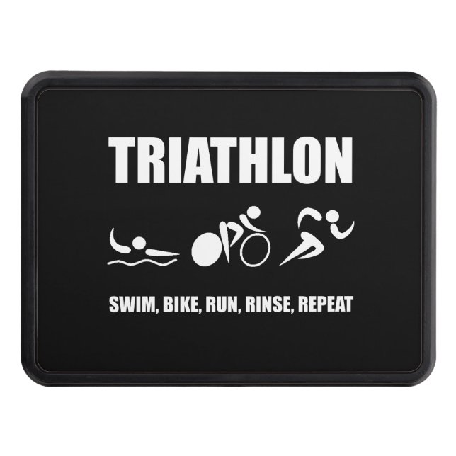 Triathlon Rinse Repeat Tow Hitch Cover (Front)