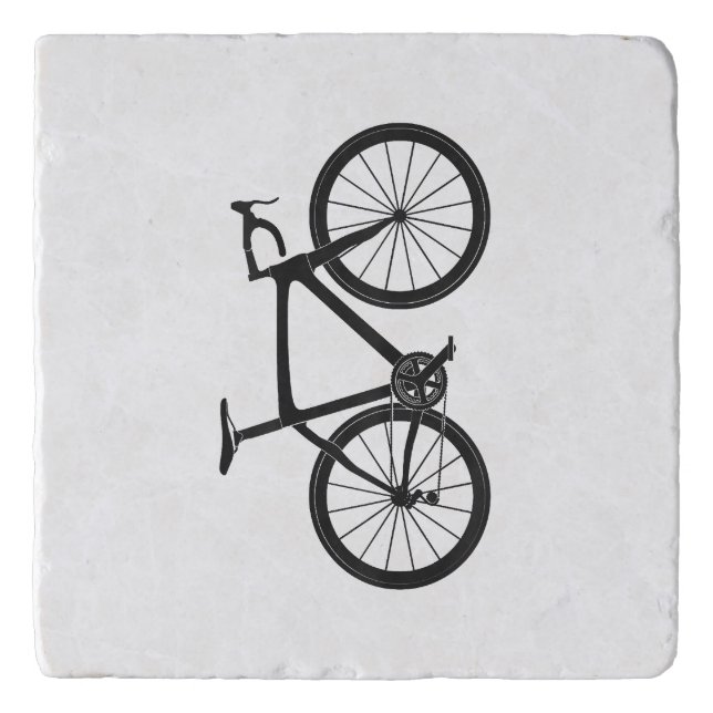 Triathlon Road Bike T Shirt Bicycle Rider Gift Cyc Trivet (Front)