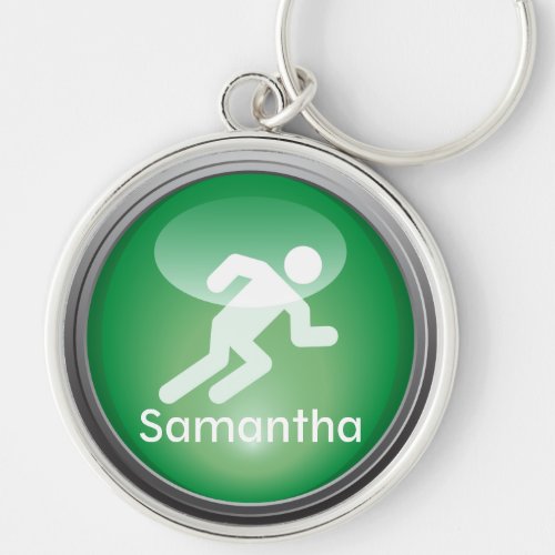 Triathlon RUN Customized Keychain