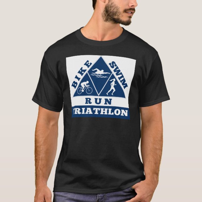 triathlon run swim bike T-Shirt (Front)