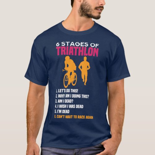Triathlon Sport Running Swimming Cycling Gift T_Shirt