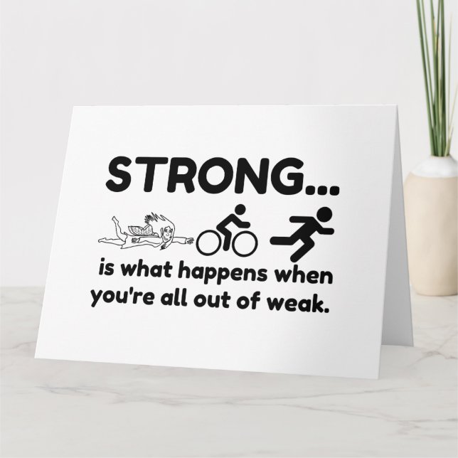 TRIATHLON STRONG LETTERPRESS THANK YOU CARD (Front)