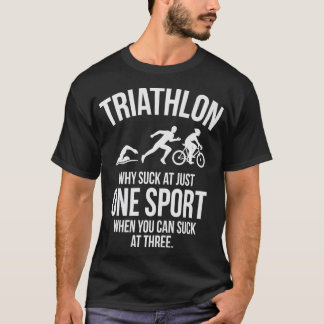Triathlon Suck At Three Sports Premium T-Shirt