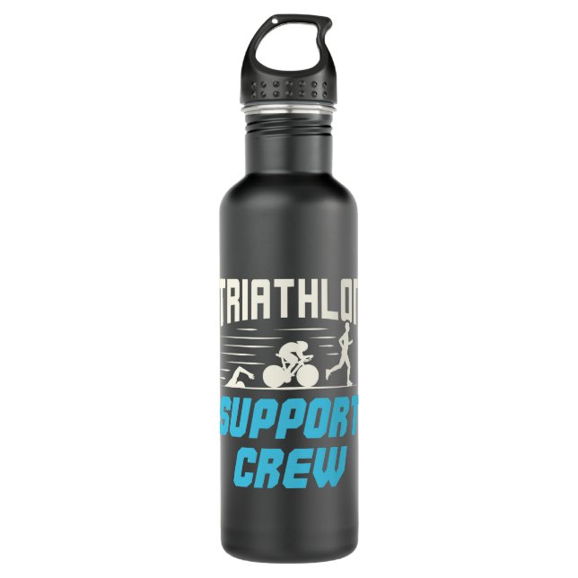 Triathlon Support Crew Stainless Steel Water Bottle (Front)